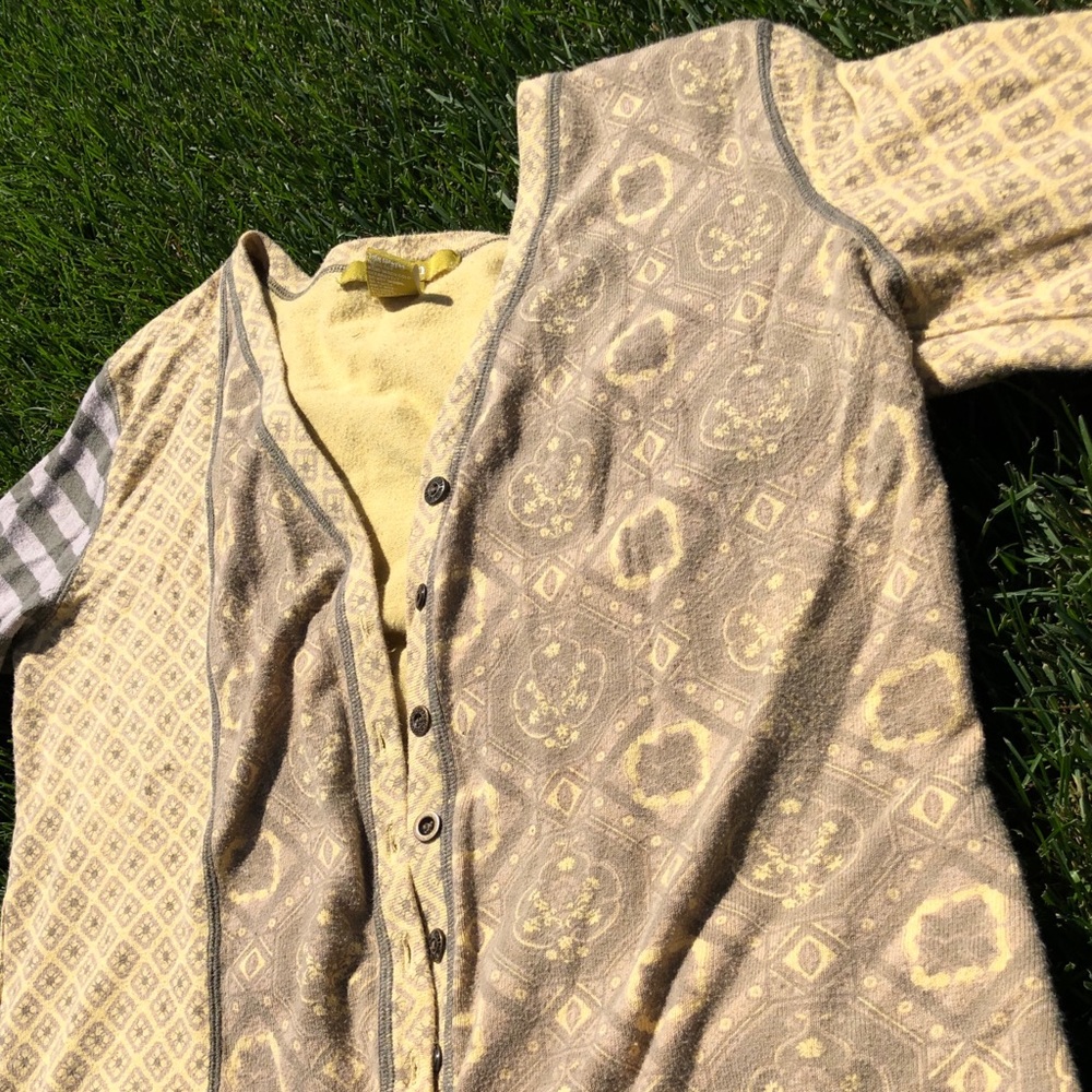 Yellow button down sweater - Picture 2 of 2